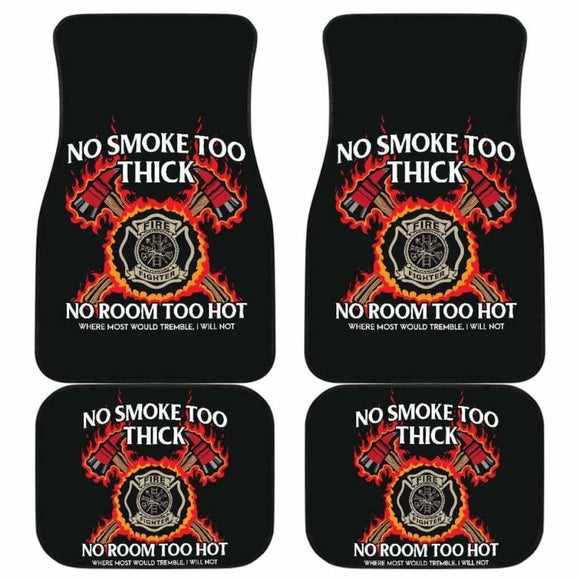 Firefighter Front And Back Car Mats Set Of 4 101211 - YourCarButBetter