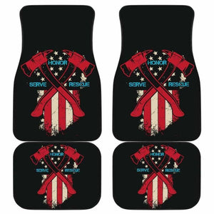 Firefighter Front And Back Car Mats Set Of 4 101211 - YourCarButBetter