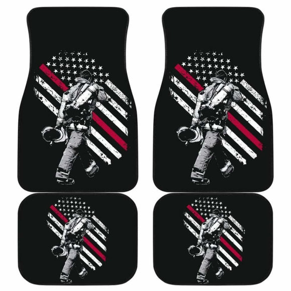 Firefighter Front And Back Car Mats Set Of 4 101211 - YourCarButBetter