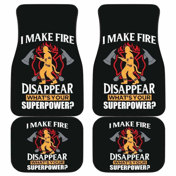 Firefighter Front And Back Car Mats Set Of 4 101211 - YourCarButBetter