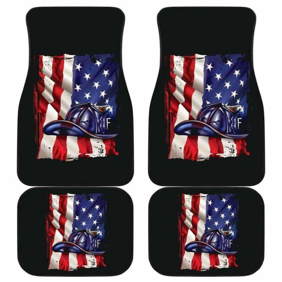 Firefighter Front And Back Car Mats Set Of 4 101211 - YourCarButBetter