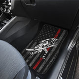 Firefighter Gift American Flag Thin Red Line Fireman Car Floor Mats 212304 - YourCarButBetter