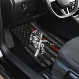 Firefighter Gift American Flag Thin Red Line Fireman Car Floor Mats 212304 - YourCarButBetter