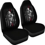 Firefighter Hero American Flag Style Car Seat Covers 211507 - YourCarButBetter