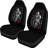 Firefighter Hero American Flag Style Car Seat Covers 211507 - YourCarButBetter