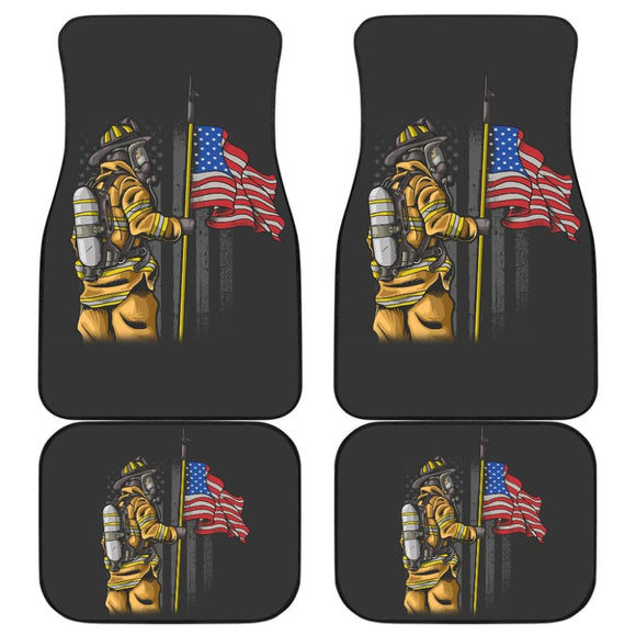 First Responders Firefighter Patriotic Car Floor Mats 212304 - YourCarButBetter