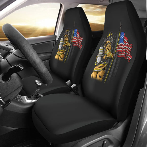 First Responders Firefighter Patriotic Car Seat Covers 212304 - YourCarButBetter