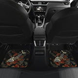 Fish Bones Autumn Leaves Pattern Fishing Car Floor Mats 182417 - YourCarButBetter