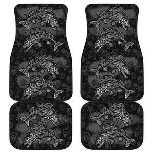 Fish Bones Pattern Fishing Car Floor Mats 182417 - YourCarButBetter