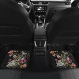 Fish Bones Pink Floral Pattern Fishing Car Floor Mats 182417 - YourCarButBetter