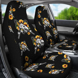 Fish Bones Sunflowers Pattern Fishing Car Seat Covers 182417 - YourCarButBetter