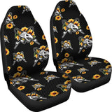 Fish Bones Sunflowers Pattern Fishing Car Seat Covers 182417 - YourCarButBetter