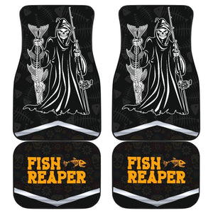 Fish Reaper Angel Of Death Fishing Car Floor Mats 182417 - YourCarButBetter