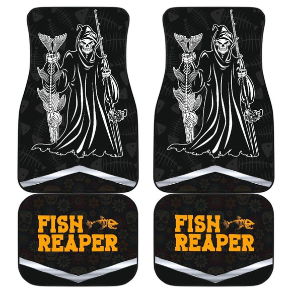 Fish Reaper Angel Of Death Fishing Car Floor Mats 182417 - YourCarButBetter