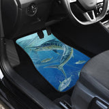 Fishing Car Mats Blue Marlin Under The Sea Art Car Decor 182417 - YourCarButBetter