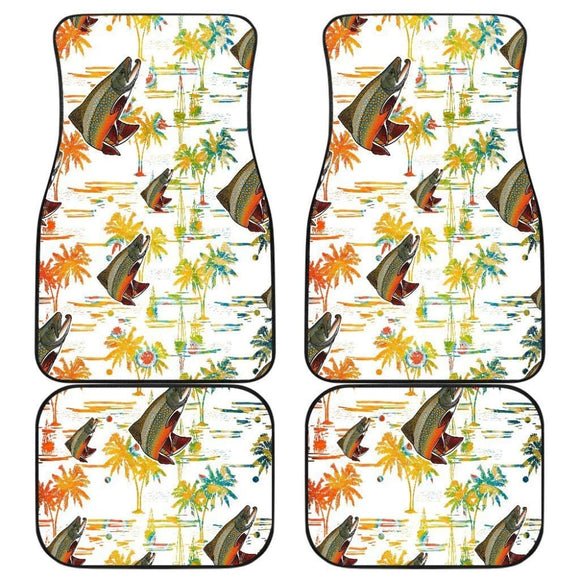 Fishing Car Mats Brook Trout Pattern Hawaii Style Car Decor 182417 - YourCarButBetter