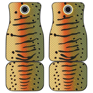 Fishing Car Mats Brown Trout Fish Skin Pattern Car Decor 182417 - YourCarButBetter