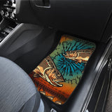 Fishing Car Mats Brown Trout Tied Dye Style Car Decor 182417 - YourCarButBetter