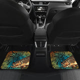 Fishing Car Mats Brown Trout Tied Dye Style Car Decor 182417 - YourCarButBetter