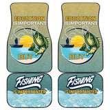 Fishing Car Mats Education Is Important Fishing Is Importanter Car Decor 182417 - YourCarButBetter