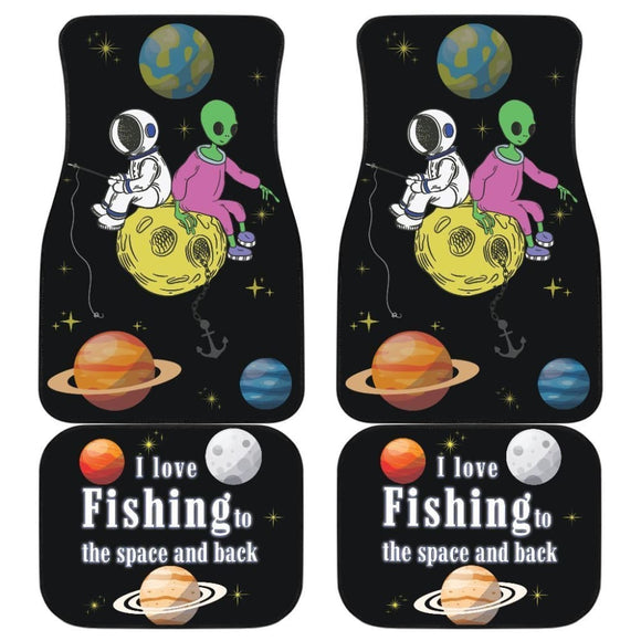 Fishing Car Mats I Love Fishing To The Space And Back Car Decor 182417 - YourCarButBetter