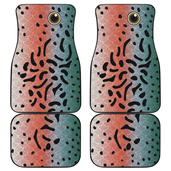 Fishing Car Mats Rainbow Trout Fish Skin Pattern Car Decor 182417 - YourCarButBetter