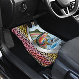 Fishing Car Mats Rainbow Trout Mix Seigaiha Wave Pattern Car Decor 182417 - YourCarButBetter