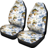 Fishing Car Seat Cover Walleye Pattern Hawaii Style 182417 - YourCarButBetter