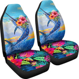 Fishing Car Seat Covers Blue Marlin Hawaii Flowers 182417 - YourCarButBetter