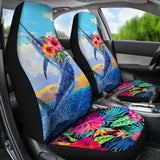 Fishing Car Seat Covers Blue Marlin Hawaii Flowers 182417 - YourCarButBetter