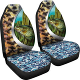 Fishing Car Seat Covers Crappie Fish Scales Mix Water Art Car Decor 182417 - YourCarButBetter