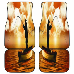 Fishing Is Life Front And Back Car Mats 112608 - YourCarButBetter