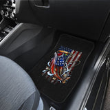 Fishing Largemouth Bass with American Flag Style Car Floor Mats 210906 - YourCarButBetter