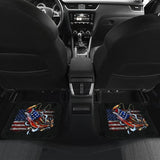 Fishing Largemouth Bass with American Flag Style Car Floor Mats 210906 - YourCarButBetter