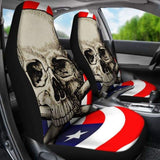 Flag Skull Car Seat Covers 153908 - YourCarButBetter