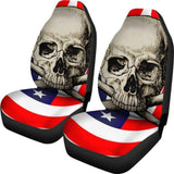Flag Skull Car Seat Covers 153908 - YourCarButBetter