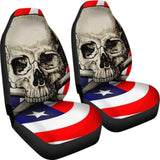 Flag Skull Car Seat Covers 153908 - YourCarButBetter