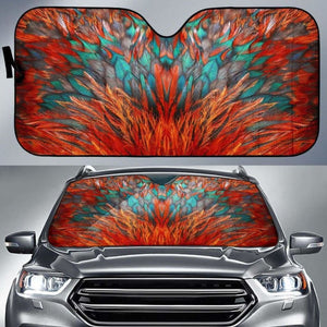 Flame Feathers Auto Sun Shade 085424 - YourCarButBetter