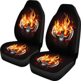 Flame Skull Car Seat Covers 103131 - YourCarButBetter