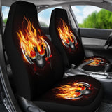 Flame Skull Car Seat Covers 103131 - YourCarButBetter