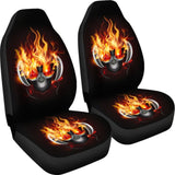 Flame Skull Car Seat Covers 103131 - YourCarButBetter