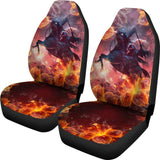 Flaming Fire Grim Reaper Death From Hell Car Seat Covers 212304 - YourCarButBetter