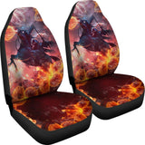 Flaming Fire Grim Reaper Death From Hell Car Seat Covers 212304 - YourCarButBetter
