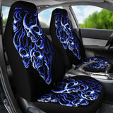 Flaming Gothic Skull Car Seat Covers 103131 - YourCarButBetter