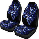 Flaming Gothic Skull Car Seat Covers 103131 - YourCarButBetter