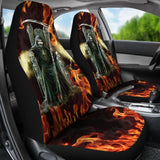 Flaming Grim Reaper Fire Car Seat Covers 212304 - YourCarButBetter