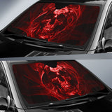 Flaming Red Fire Skull Car Auto Sun Shades 211901 - YourCarButBetter