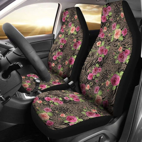 Floral Animal Print Car Seat Covers 153908 - YourCarButBetter