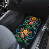 Floral Beadwork Four Clans Car Floor Mats 153908 - YourCarButBetter