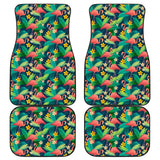 Floral Flamingo Theme Car Floor Mats 210704 - YourCarButBetter